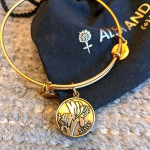 Alex & Ani 'Sister' Bracelet Gold Tone
